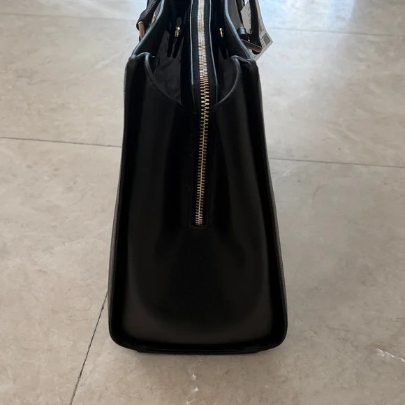 NWT - Kate Spade Outlet Saffiano Large Black Laptop Tote (gold hardware) - Picture 4 of 8